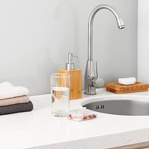 kwmobile pillendoos met 8 vakken - Medicijndoos in mat transparant - Makkelijk te openen pillendoosje - Medicijndoosje voor elke dag - Afbeelding 3