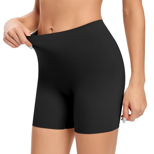 Image of Werena Seamless Shaping Boyshorts Panties for Women Slip Shorts Under Dress Shapewear Shorts