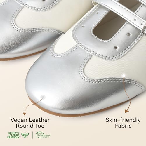 Image of BOSTANTEN Ballet Sneakers Mary Jane Flats for Women, Retro Trainer Style