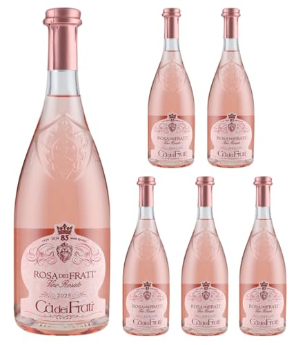 Cà dei Frati Rosa dei Frati Roséwein 2025 (6x0 75L) Italienischer Premium Rosé aus der Lombardei fruchtig & frisch Gardasee Wein Cuvée inkl. Vinizia DropStop Ausgießer