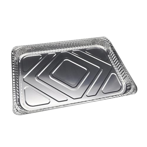 Bandeja de papel de aluminio que recoge la grasa de la barbacoa, pack de 10 piezas plata 2
