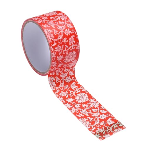Ruban washi fleur rouge et blanc pour personnaliser votre décoration intérieure et vos carnets