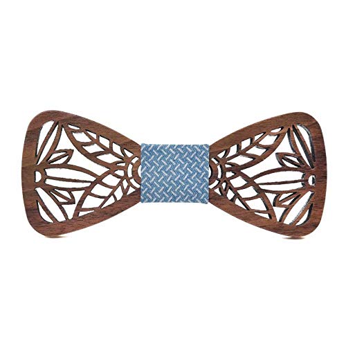 Noeud papillon en bois BAILUN réglable pour costume de mariage et smoking