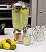 BirdRock Home 1.5 Gallon Stainless Steel Beverage Dispenser with Ice Container, Stand & Spigot - Round - BPA Free Clear Tritan Plastic