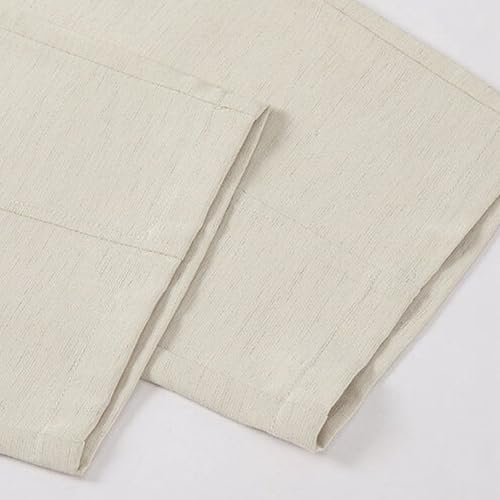 Men's Summer Casual Loose Fit Pure Color Lightweight Breathable Comfortable Pants with Pockets for Daily Wear and2