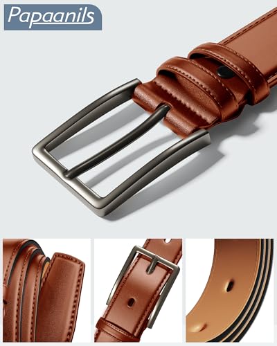 Image of Mens Dress Belt,Mens Leather Belts for Jeans, Belt 1.38 inch Width