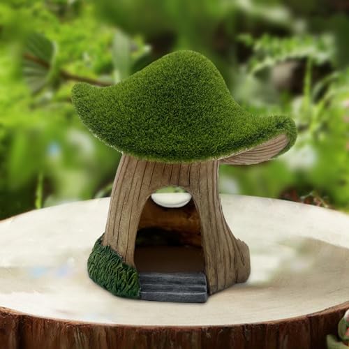 Maison à Champignons pour Aquarium en Résine - Décoration Grotte Cachée Modèle A - 7