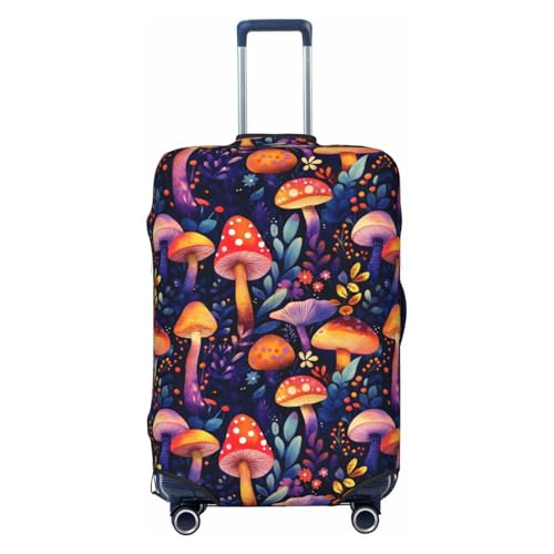 Luggage Cover - Colorful Mushrooms A Print Travel Suitcase Covers For Luggage, High Elasticity Suit Case Cover Protector Fits 18-32 Inch