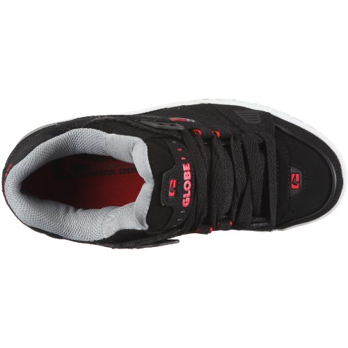 Image of Globe Sabre Nubuck 2, Men's Skateboarding Shoes, Black (Noir /Black /Neutral Grey /Red), 10.5 UK (45 EU)