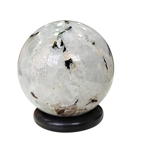 Image of Shubhanjali Feng Shui Rainbow Moonstone Crystal Ball for Vastu 150-200 Gm Natural Moonstone Stone Ball for Reiki Healing Crystal Healing Energy Positive Energy