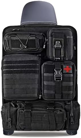 Tactical Seat Back Organizer,Universal Molle Car Seat W/5 Detachable Molle Pouch - View #4