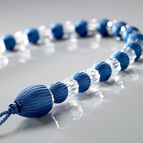 Image of Alan Symonds Earle Beaded Rope Curtain Tie Back, Blue