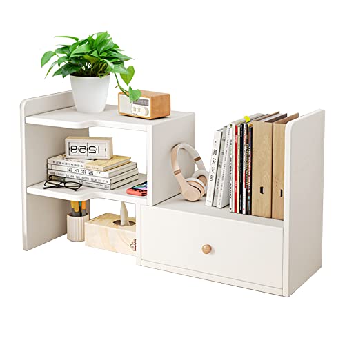 Bücherregal Aus Holz - Minimalistischer Schreibtisch-Organizer 40x24x17cm