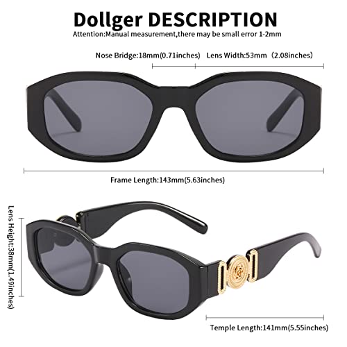 Dollger Rectangle Sunglasses for Women Trendy Irregular Luxury Design Small Sunglasses UV Protection4