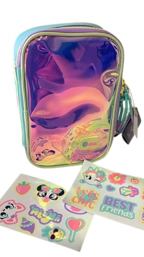 PUKET - Estojo Escolar Puket Color Block Menina Rosa