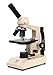 Swift Optical M2251CL Basic Monocular Compound Microscope, WF10x Eyepiece, 40x-400x Magnification, Brightfield, LED Illumination, Iris Diaphragm, Plain Stage, 110V