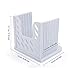 ORIONE Adjustable Toast Slicer/Cutting Guide for Homemade Bread, Plastic Bread Slicer Loaf for Slicing Bread Foldable Kitchen Baking Tools (White)