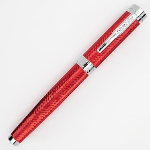 Stylo plume Conklin Herringbone rouge EF, la solution pour écrire fin sans bavure