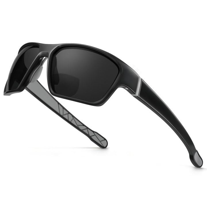 SKYFUEN Polarized Bifocal Reading Sunglasses,TR90 Wrap Sports Bifocal Build-In Sun Readers, Fishing/Driving