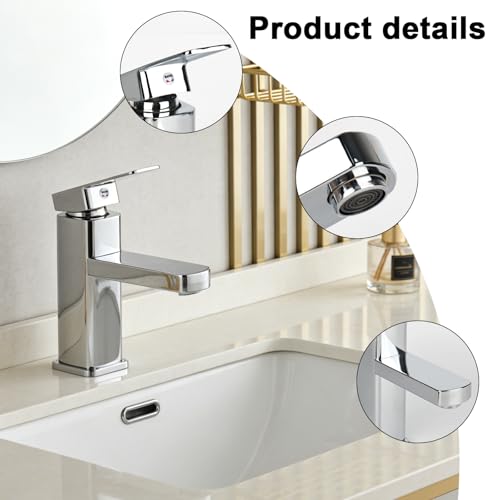 Mitigeur de lavabo chaud et froid avec commande fluide en laiton