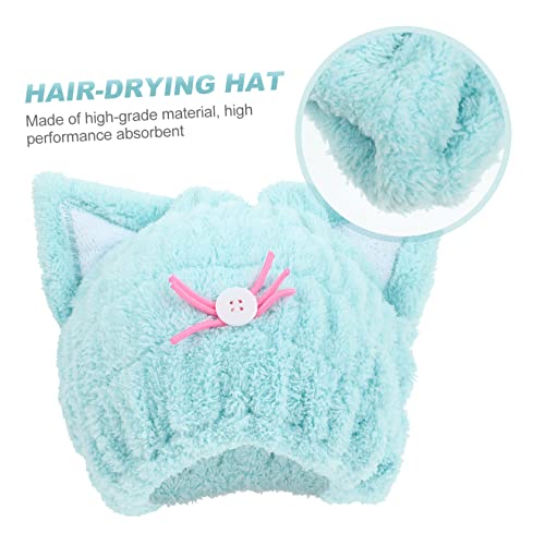 FOMIYES Touca De Cabelo Seca 2 Peças Faixa De Banho Chapéu De Banho Toalha De Cabelo De Desenho Anim