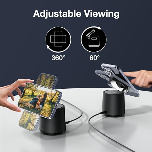Portable Fast Wireless Charging Station for Apple Devices