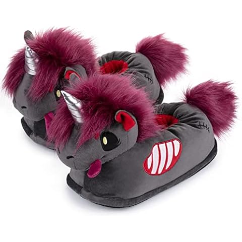 corimori Doomy the Zombie Unicorn Unisex Unicorn Slippers for Kids, Glow in the Dark Cover