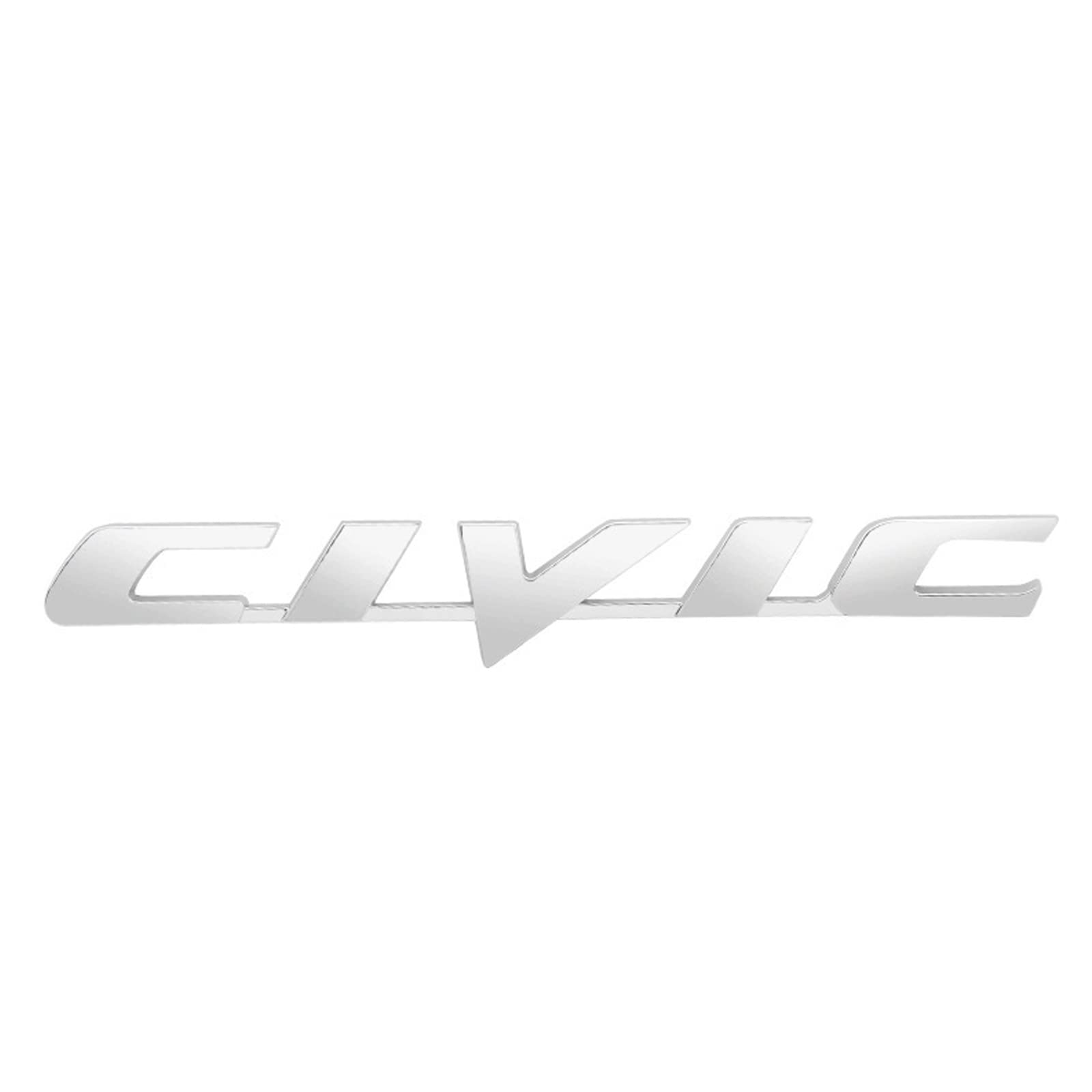 PJOKI Car 3D Metal Civi Emblem Car Badge Decals Civi Letter Logo Trunk Decoration Emblem Modification Fit Honda Civic 2006-2011 Accessories(Silver Black) (P1)