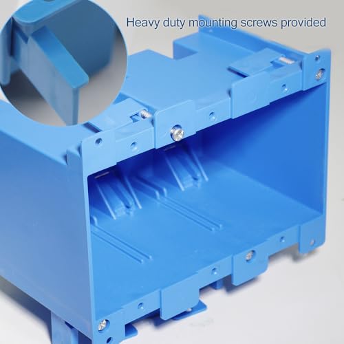 Image of 3 Gang Old Work Box,Plastic Junction for Switches,PVC Box 3 Gang Deep | ETL Listed for Home Improvement,AWG Standard,Fire Rated for Two Hours(1 Pack)