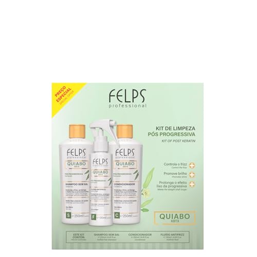 Kit Quiabo XBTX Pós Progressiva Felps Professional 3 em 1