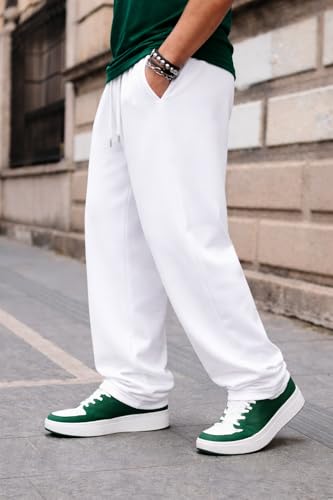 Image of Rockwell Men's Baggy Sweatpants | Cotton Terry Relaxed Fit Joggers for Men | Oversized Streetwear Track Pants | Casual Gym & Everyday Wear| 007