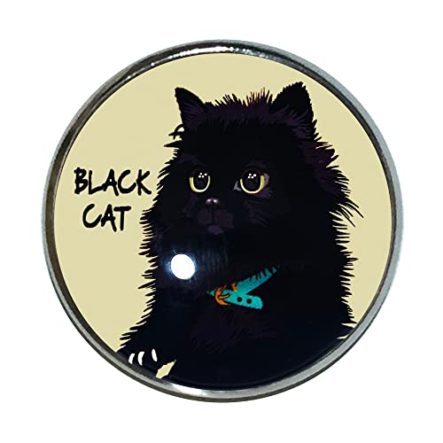 猫 ピンバッジ 黒猫 4 YE ピンバッチ 猫 ブローチ 猫ピン