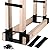 MOFEEZ Outdoor Firewood Log Storage Rack Bracket Kit,Fireplace Wood Storage Holder-Adjustable to Any Length