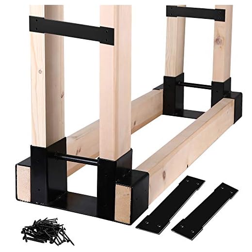 31+ Inspiring Wood Burning Stove Living Room Ideas 4 MOFEEZ Outdoor Firewood Log Storage Rack Bracket Kit,Fireplace Wood Storage Holder-Adjustable to Any Length