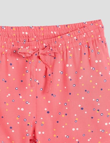 Image of Amazon Brand - Symbol Girls Flared Fit Printed Rayon Shorts | Elasticated Waistband | Age 2-14 Years
