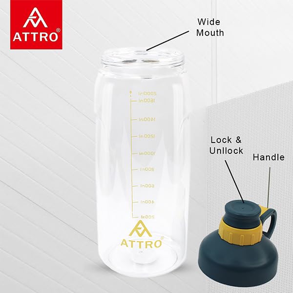 Image of ATTRO Prime Magna Lunch Box with Hydra Water Bottle, School Tiffin Combo, Blue Beige