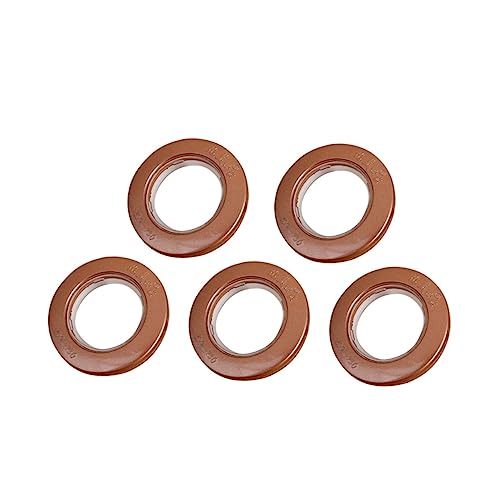 Happyyami 85pcs Plastic Shower Curtain Rings with Eyelet and Smooth Finish for Home Decoration for Bedrooms and Living Rooms Coffee Color