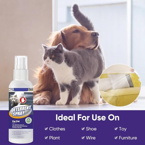 Katzenabwehrspray, 100ml Katzen Fernhaltespray für Innen und Außen, für Katzen Beruhigungsmittel für Katzen,Kratzfestes für Sofa-Tür-Tisch-Möbel