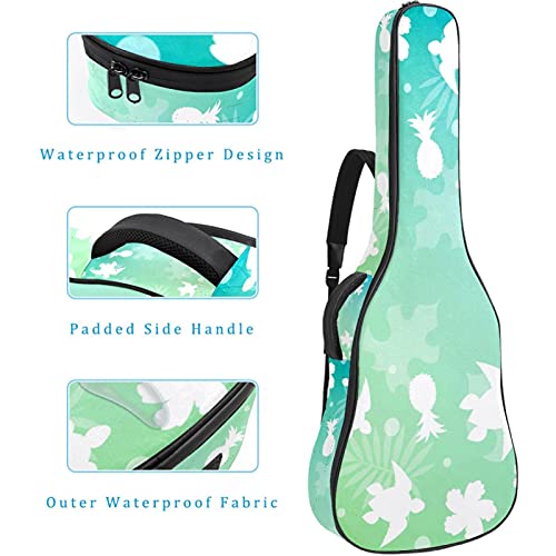 Housse de guitare électrique tortue fleurie souple et ajustable