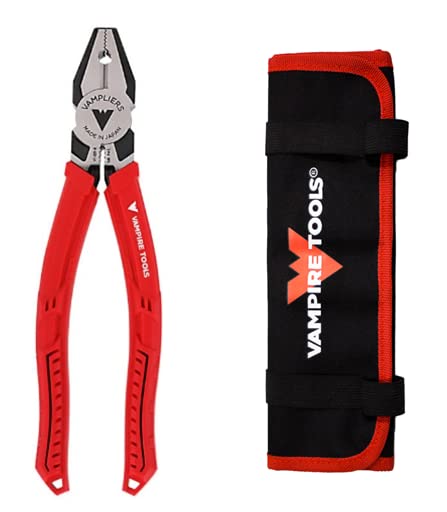 Alicates de extracción de tornillos de 8" VAMPLIERS Pro VT-001-8 Lineman con bolsa negra