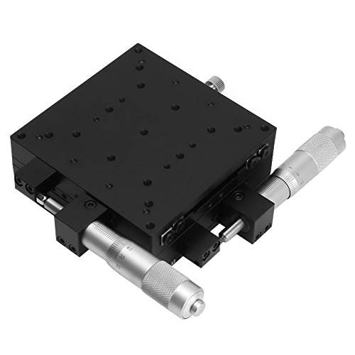 Manueller XY-2-Achsen-Lineartisch, 100 x 100 x 40 mm hochgenaue Kreuzrollen-Linearbewegung Manueller Bühnen-Schiebetisch SEMY100‑AS XY Linear Stages für die Positionierung mechanischer Geräte usw