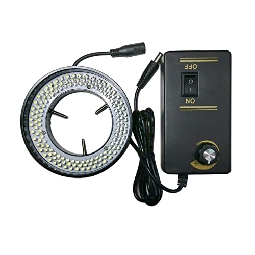Microscope 144 PCS LED Microscope Blue Ring Light Purple Ring Lamp, 61mm Inner Dia. 395~400nm with Adapter 90V-240V
