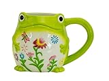 Boston Warehouse Earthenware Mug, Floral Frog Design