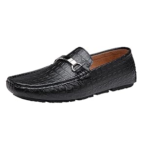 Jousen Men’s Loafers Crocodile Printed Casual Mens Slip On Shoes
