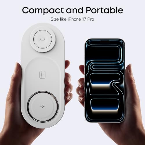 Foldable 3 in 1 Wireless Charging Station for Apple Magsafe Charger Stand - image 4