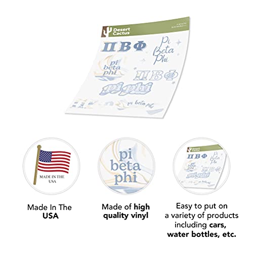 Pi Beta Phi Sorority Sticker Vinyl Decal Laptop Water Bottle Car Pi Phi (Marble Sheet) #TOP3