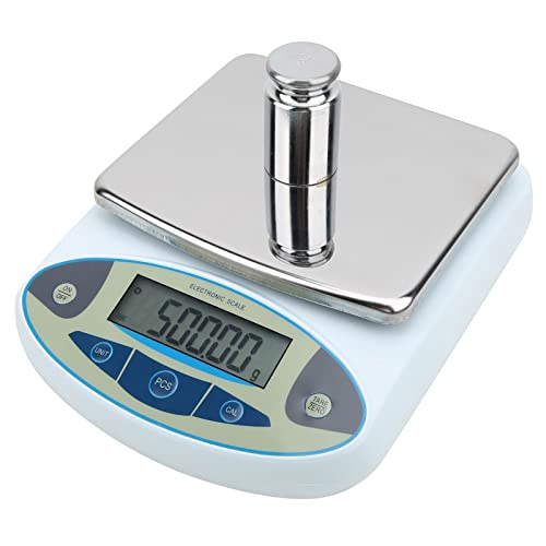 Báscula Digital de Precisión 5000g 0.01g 100-240V miniatura 5