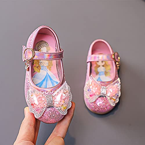 Spring and Summer Girls Dance Casual Shoes Bow Rhinestone Sequins Mesh Cute Pattern Girls Size 6 Shoes4