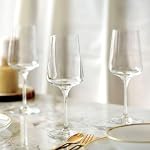 Krosno White and Sparkling Wine Glasses | 6 Pieces Set | Elegant | Crystal Glass | Lead-Free Glass | Perfect for Homes, Restaurants and Receptions | Can be Washed in a Dishwasher | White Wine Cocktail Glasses Set Wedding Gift Lead Free Glass Home Res