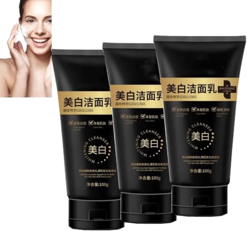 sjfscqr Limpiador Facial espumoso purificador, Leche limpiadora iluminadora e hidratante Natural, Limpiador Facial Exfoliante e hidratante, para Todo Tipo de Pieles